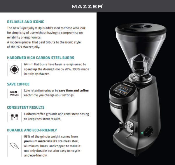 Mazzer Super Jolly V Up Electronic Bean Grinder - Image 7