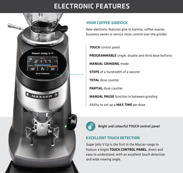 Mazzer Super Jolly V Up Electronic Bean Grinder - Image 5